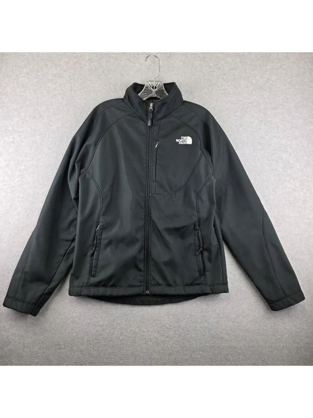 The North Face Softshell Jacket Mens XL Black Full Zip Lined Pockets